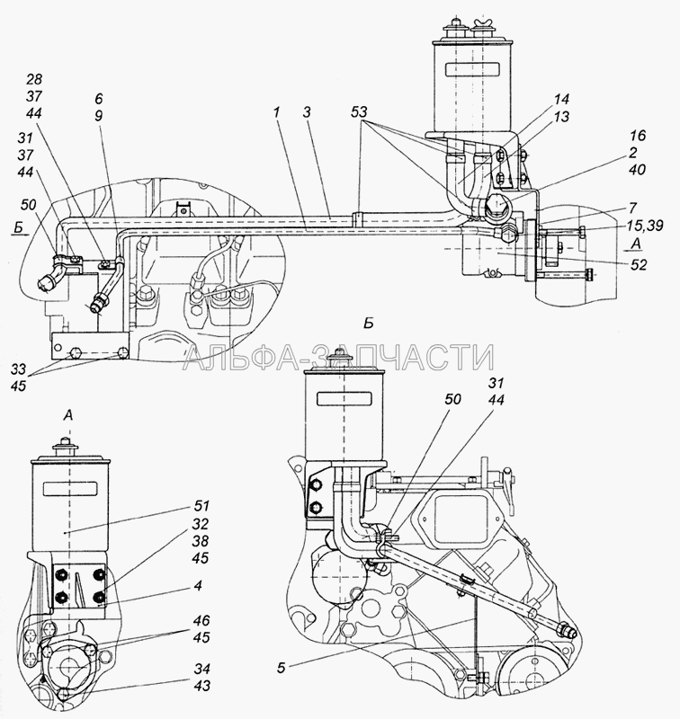 740.50-3407004-10 Установка насоса рулевого усилителя (1/05168/73 Шайба 10 пружинная) 